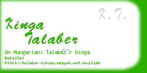 kinga talaber business card